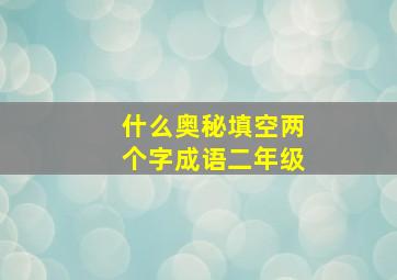 什么奥秘填空两个字成语二年级