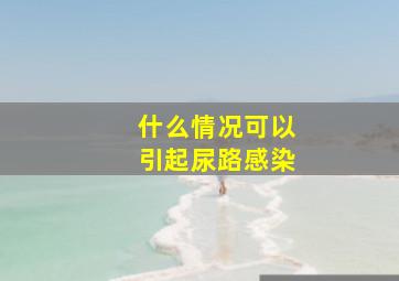 什么情况可以引起尿路感染