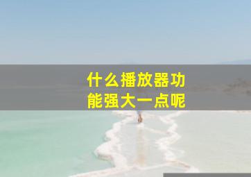 什么播放器功能强大一点呢