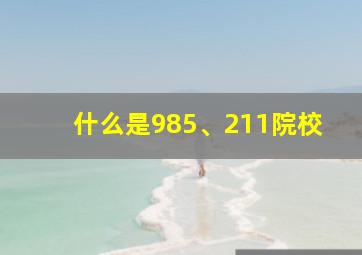 什么是985、211院校