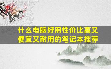 什么电脑好用性价比高又便宜又耐用的笔记本推荐