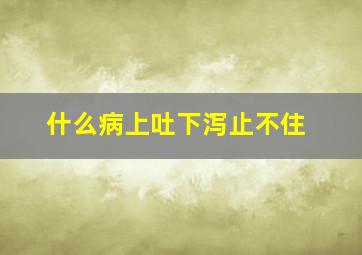 什么病上吐下泻止不住