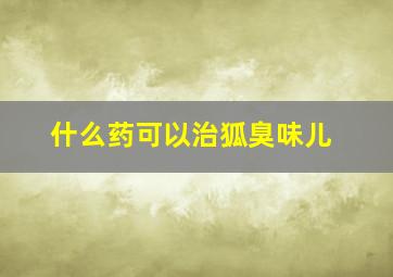 什么药可以治狐臭味儿