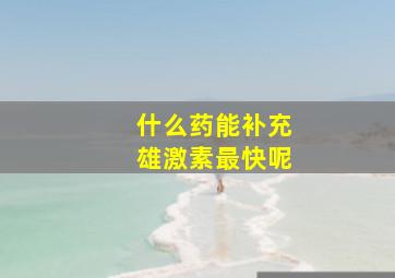 什么药能补充雄激素最快呢