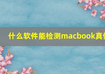 什么软件能检测macbook真假