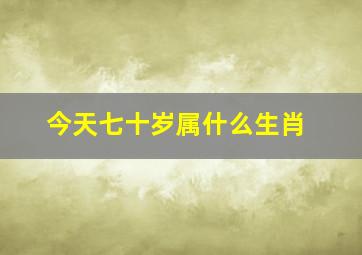 今天七十岁属什么生肖