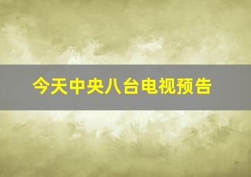 今天中央八台电视预告