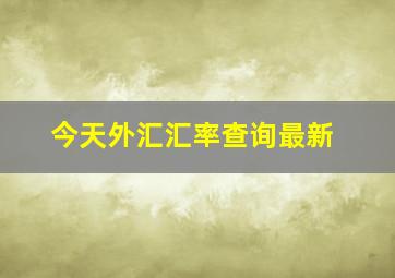 今天外汇汇率查询最新