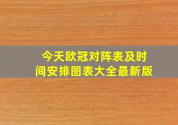 今天欧冠对阵表及时间安排图表大全最新版