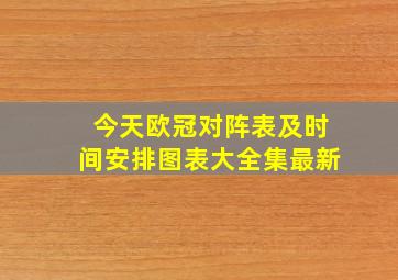 今天欧冠对阵表及时间安排图表大全集最新