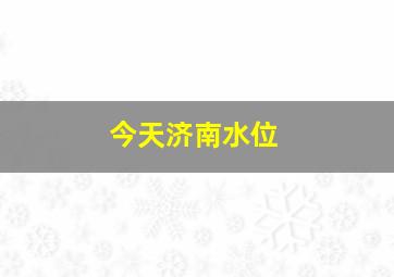 今天济南水位