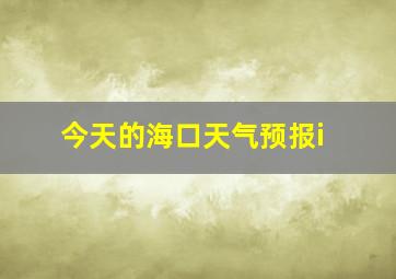 今天的海口天气预报i