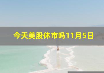 今天美股休市吗11月5日