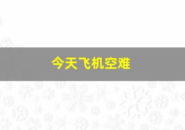 今天飞机空难