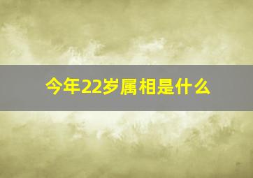 今年22岁属相是什么