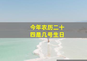 今年农历二十四是几号生日