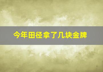 今年田径拿了几块金牌