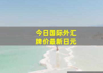 今日国际外汇牌价最新日元