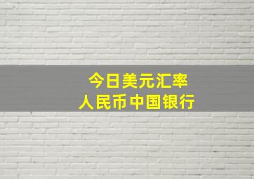 今日美元汇率人民币中国银行