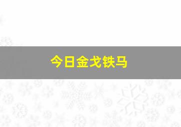 今日金戈铁马