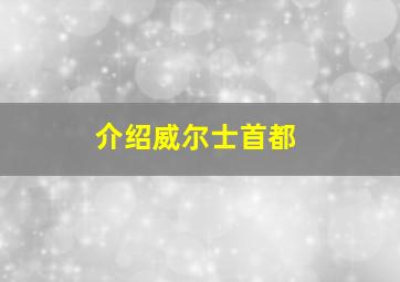 介绍威尔士首都