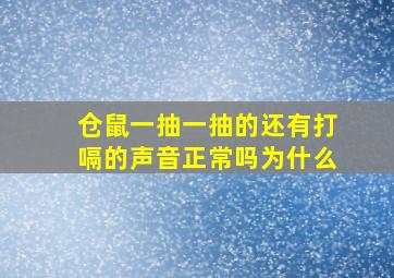 仓鼠一抽一抽的还有打嗝的声音正常吗为什么