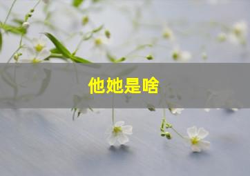 他她是啥