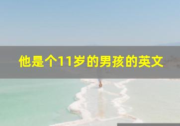 他是个11岁的男孩的英文