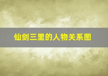 仙剑三里的人物关系图