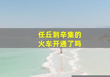 任丘到辛集的火车开通了吗