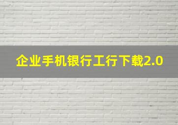 企业手机银行工行下载2.0