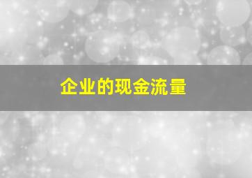 企业的现金流量