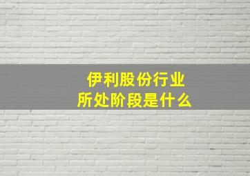 伊利股份行业所处阶段是什么