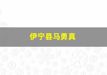 伊宁县马勇真