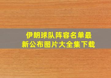 伊朗球队阵容名单最新公布图片大全集下载