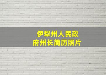 伊犁州人民政府州长简历照片