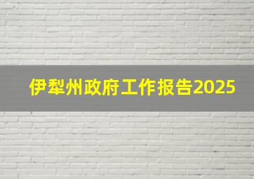 伊犁州政府工作报告2025