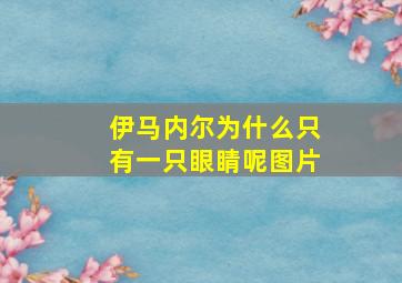 伊马内尔为什么只有一只眼睛呢图片