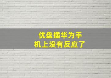 优盘插华为手机上没有反应了