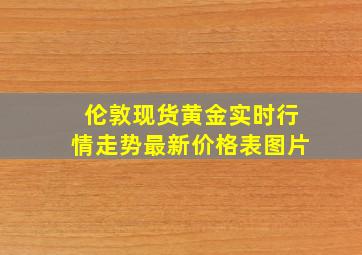 伦敦现货黄金实时行情走势最新价格表图片