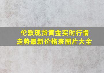 伦敦现货黄金实时行情走势最新价格表图片大全