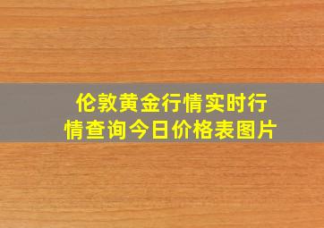 伦敦黄金行情实时行情查询今日价格表图片