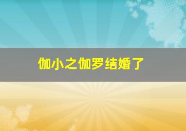 伽小之伽罗结婚了