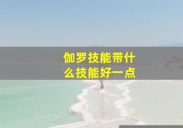 伽罗技能带什么技能好一点