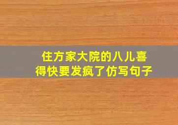 住方家大院的八儿喜得快要发疯了仿写句子