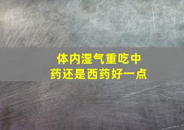 体内湿气重吃中药还是西药好一点