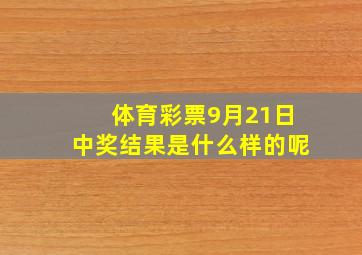 体育彩票9月21日中奖结果是什么样的呢