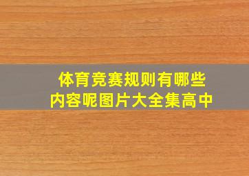 体育竞赛规则有哪些内容呢图片大全集高中