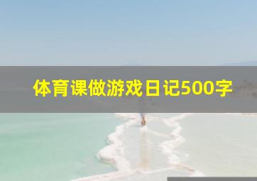 体育课做游戏日记500字