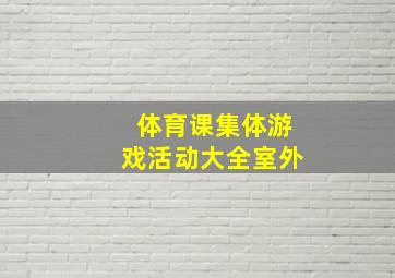 体育课集体游戏活动大全室外